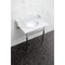 Kingston Brass 30 Carrara Marble Console Sink with Brass Legs, Marble WhitePolished Chrome LMS3022M81 - alternate 2